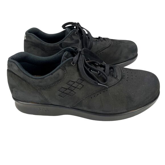 SAS Freetime Walking Sneaker Womens Size 9M Black Leather Upper Lace Up Comfort - Picture 1 of 16